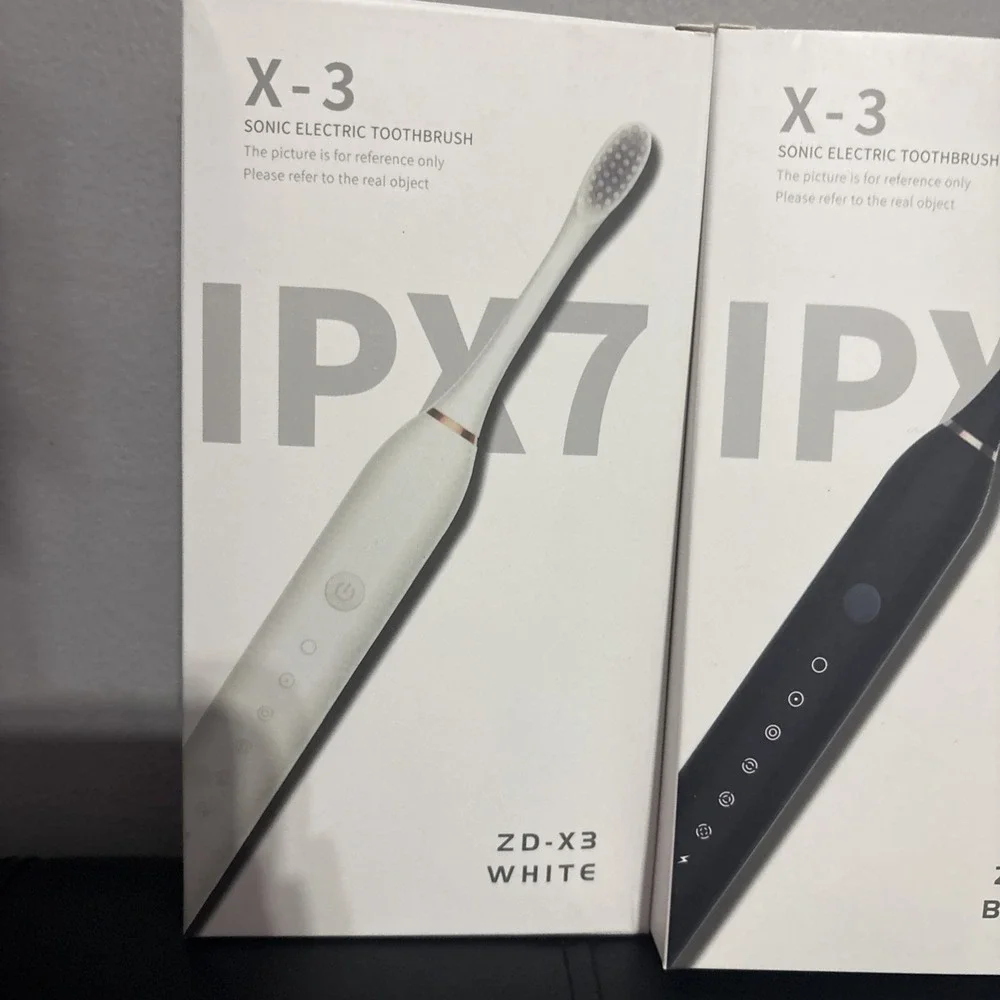 3 Sonic Electric Toothbrush X-2 White,Black And Pink IPX7‎ New